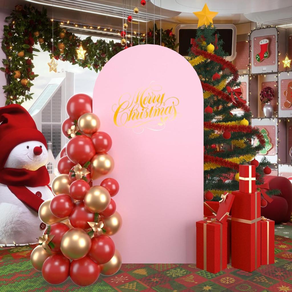 Wedding Arch Backdrop Cover Spandex Fitted Round Top Chiara Arches Backdrop Cover for Birthday Party Ceremony Banquet Decoration