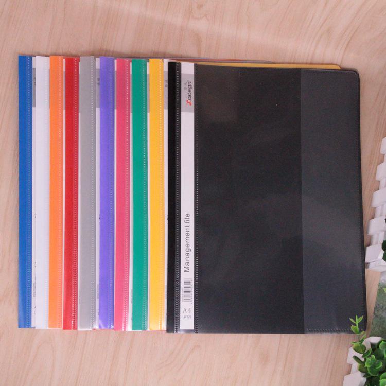 A4 Transparent 2-Hole Plastic Binder for Office Documents A4