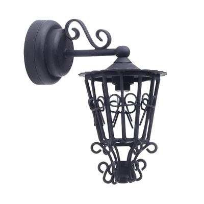 Dollhouses Hollowed Wall Sconce for 1/12 Scale Miniature Black Garden Wall Lamp for Realistic Dollhouses Room Decoration