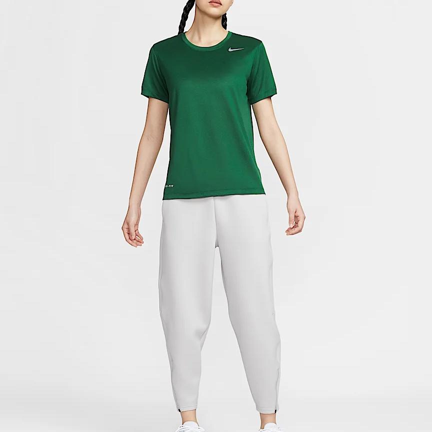 Nike Dri-Fit Team Legend Quick-Dry Comfortable Crew Neck Short Sleeve T-Shirt Women T-Shirts Canyon-Green IB8899-341