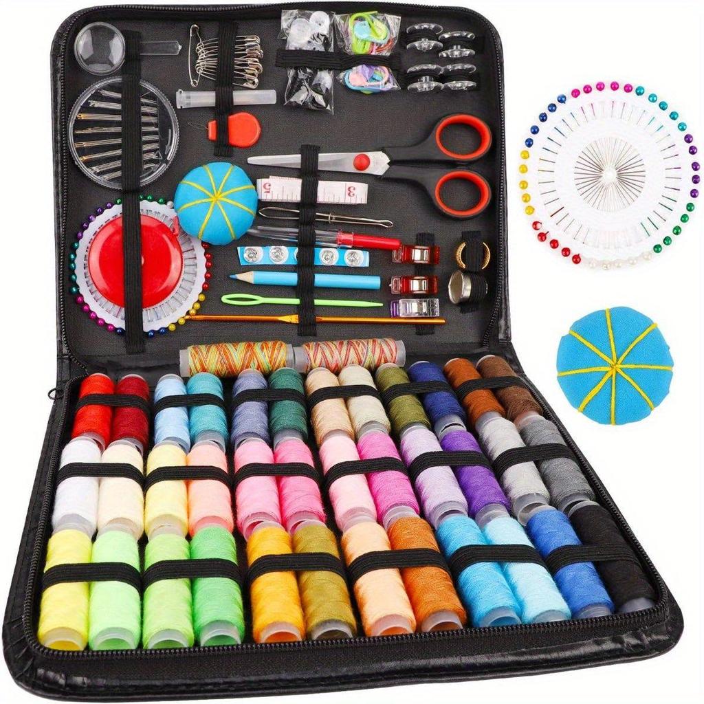 97-Piece Portable Sewing Kit: Travel-Friendly Household Knitting Tool Set