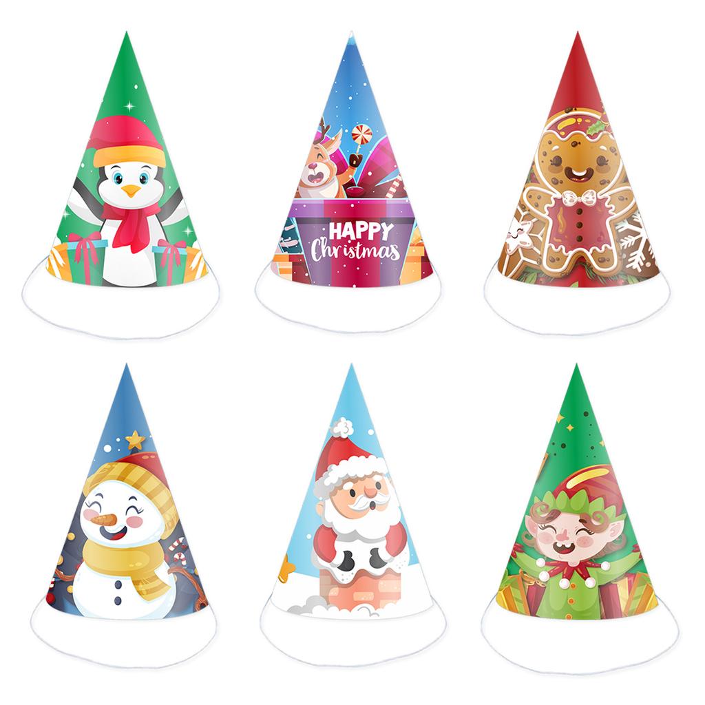 Weihnachtspartyhut, Kinder-Maskenball, Cartoon-Schneemann, Partyhut für Senioren