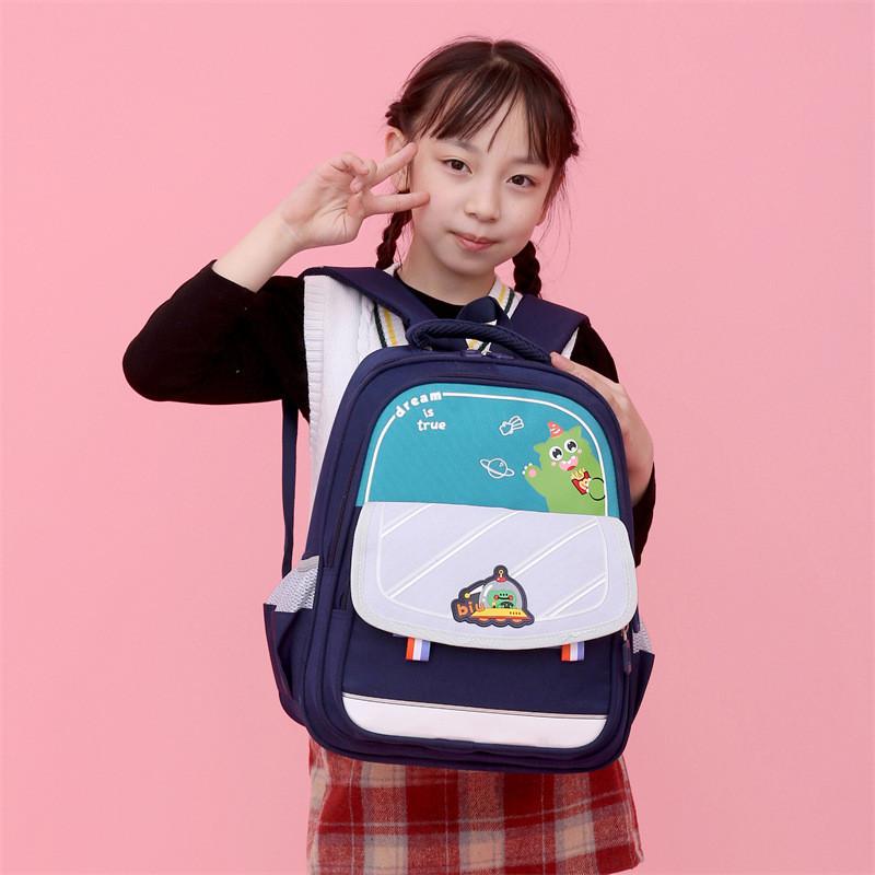 Adorable Cartoon Oxford Fabric Kids Backpack Unisex Lightweight Spine Protection
