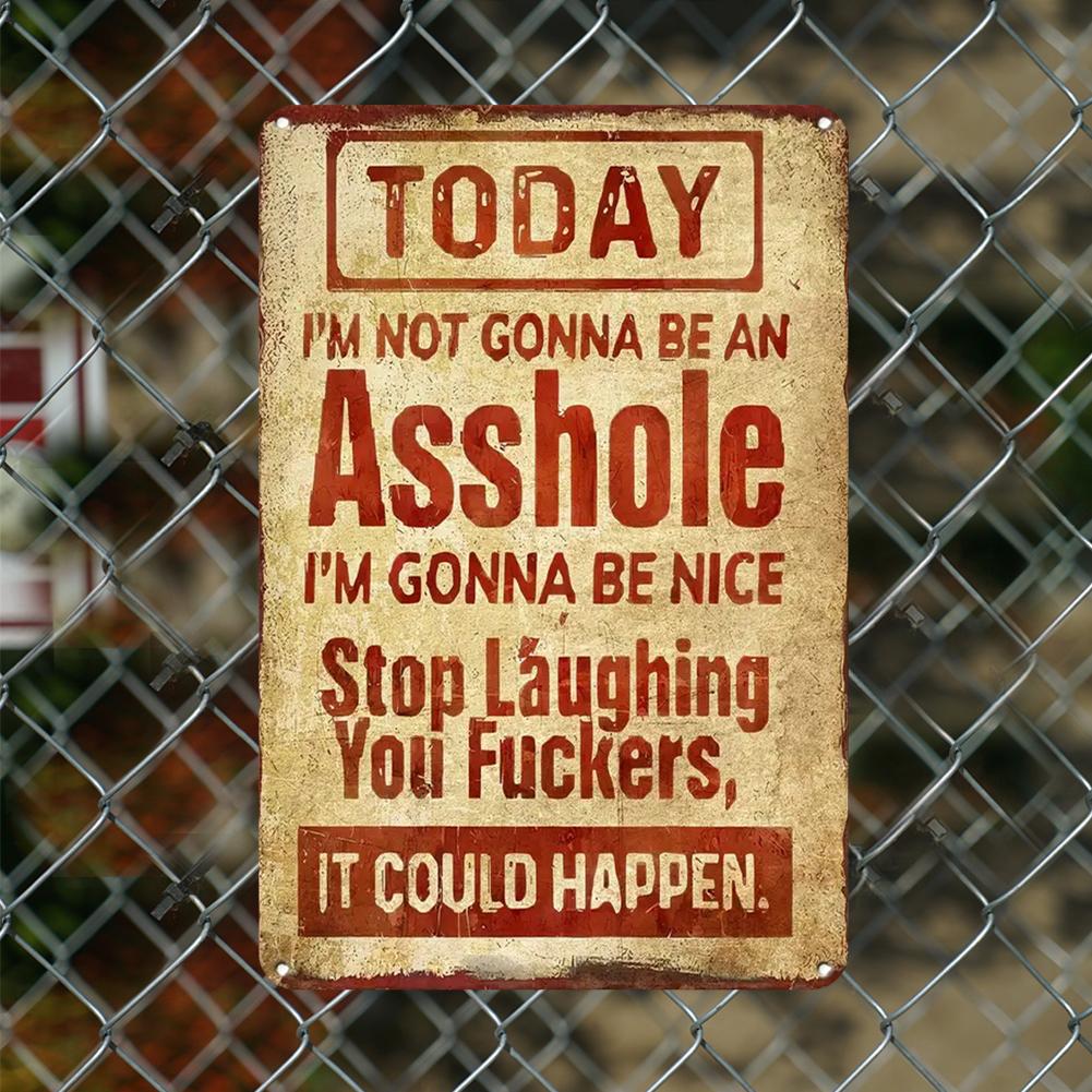 Vintage kovová fráze plechová cedule obdélníková železná malba na zeď domácí dekorace 20x30cm