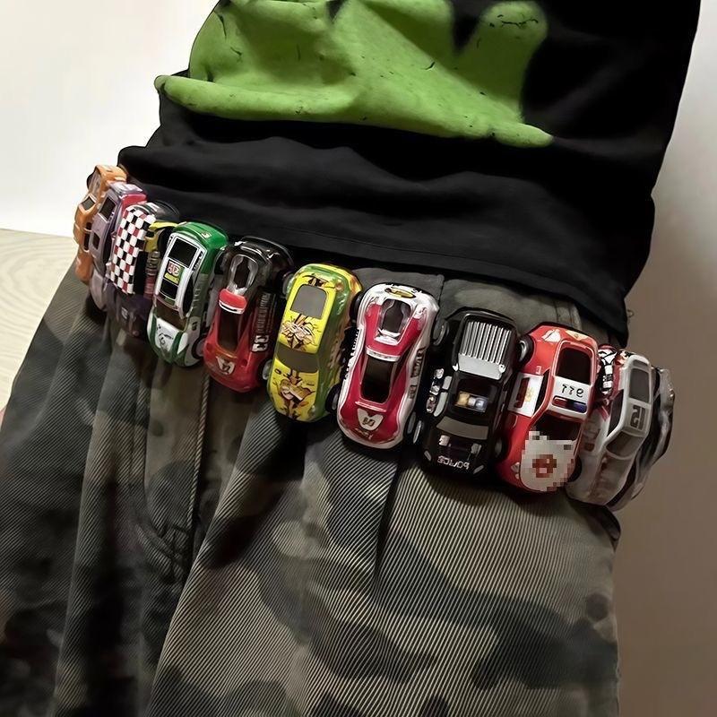 

Y2K Personality Colorful Car Waist Belt Chain Punk Youth Style Belt with Multi-function and Fashion Sense Ins Versatile Jeans белый
