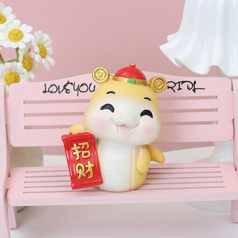 Small Zodiac Snake Figurine Traditional Snake Year Mascot  Home Office Car Accessories