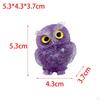 3D Owl Statue Collection Miniature Decor Crystal Decoration for Tabletop Office Bookshelf