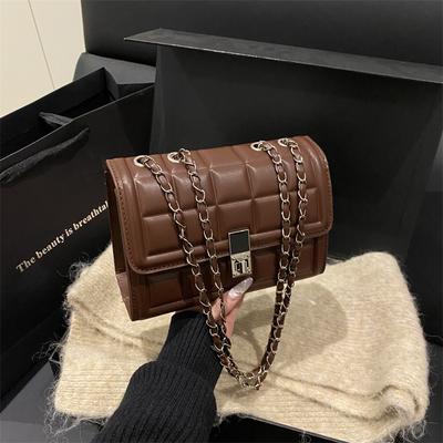 Premium Texture Diamond Niche Bag Women's New Trendy Fashion Chain Versatile Style Shoulder Messenger Bag
