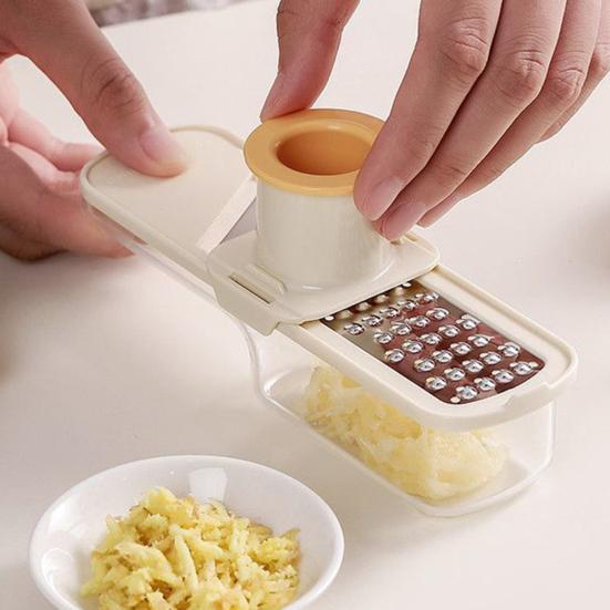 3-in-1 Vegetable Slicer Grater Stainless Steel Food Cutter Slicing Machine with Hand Guard Julienne Mash Vegetable Prep Tool for Kitchen