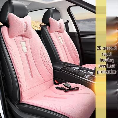 SF Kaninchen Bär Cartoon Beheizbares Autositzkissen – Winterwärme Plüsch