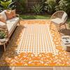 Tapis d'extérieur floral bohème Motif de vigne botanique Tapis de patio de salon Design botanique vintage Tapis de décoration intérieur extérieur