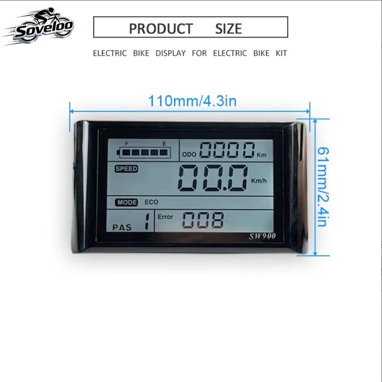 LCD Display SW900 for Electric Bike Electric Scooter Mountain Bike Bicycle Conversion Kit