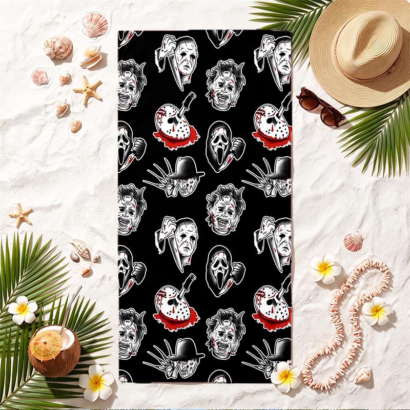 Ghostface Soft Beach Towel Stylish Beach Pool Towel for Summer Seaside Vacation Travel