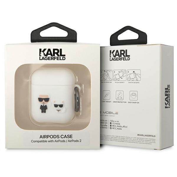 Etui do AirPods 1 Karl Lagerfeld Silicone Białe