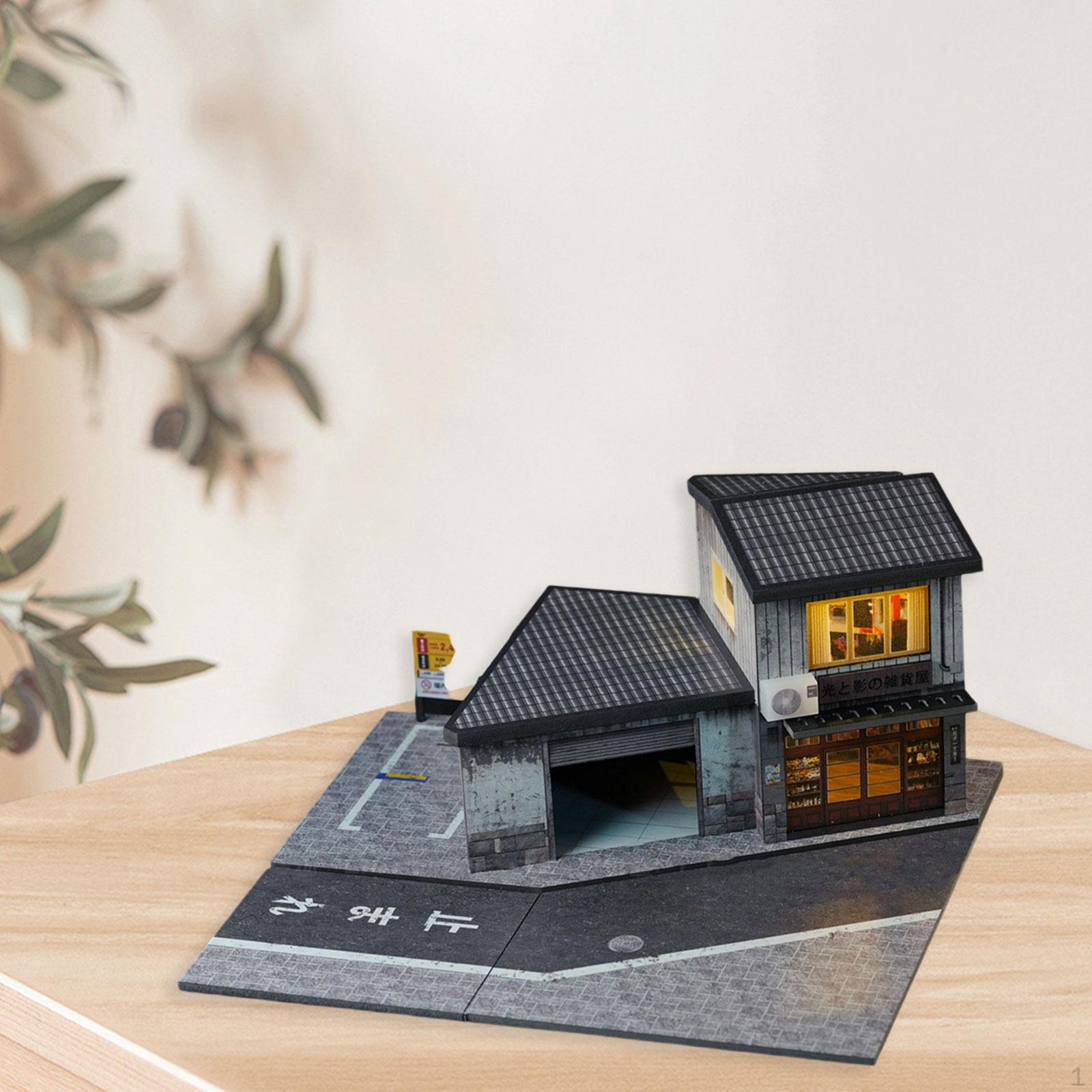 

Модель сцены продуктового магазина в масштабе 1/64, аутентичная миниатюра с подсветкой, мини-здание для