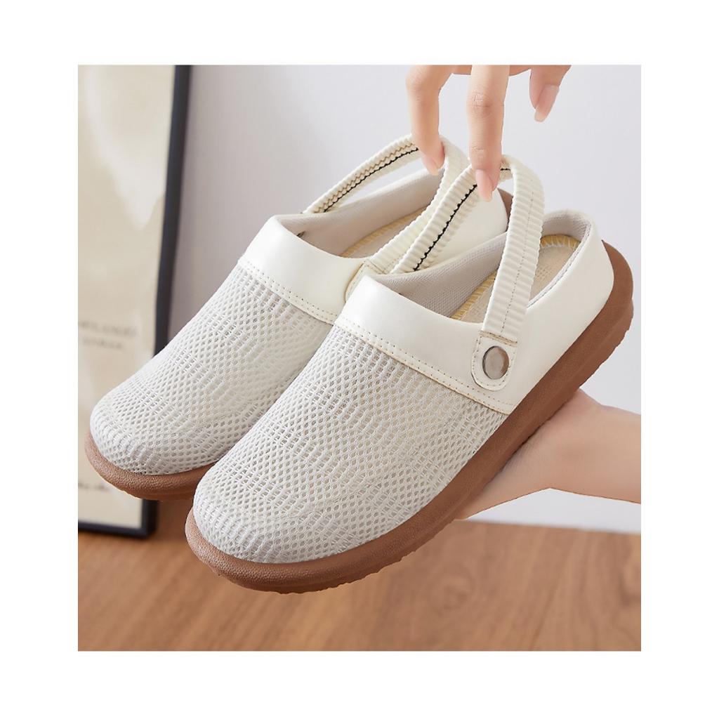 Hollowed Summer Women For Sandals Out Mesh Shoes Japanese Minimalist Baotou Slippers Soft Soled Casual Shoes
