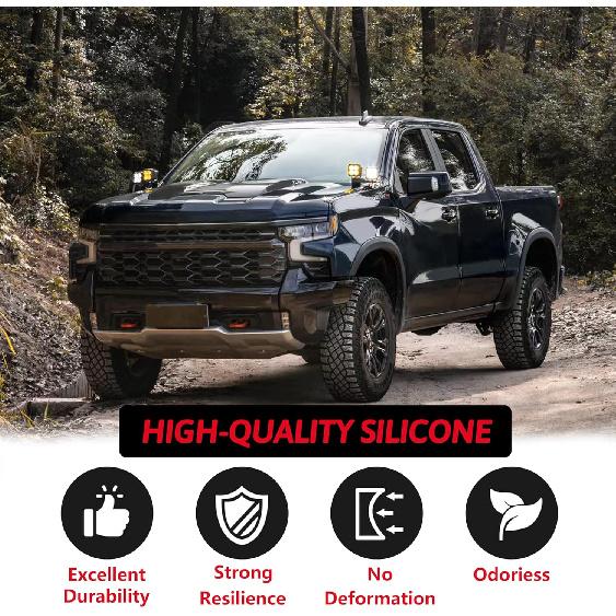 Tow Hook Covers Fit For Chevy Silverado 1500 2007-2025, Hitch Cover Front Car Tow Hooks Personalized Front Accessories With Enhanced Protection And