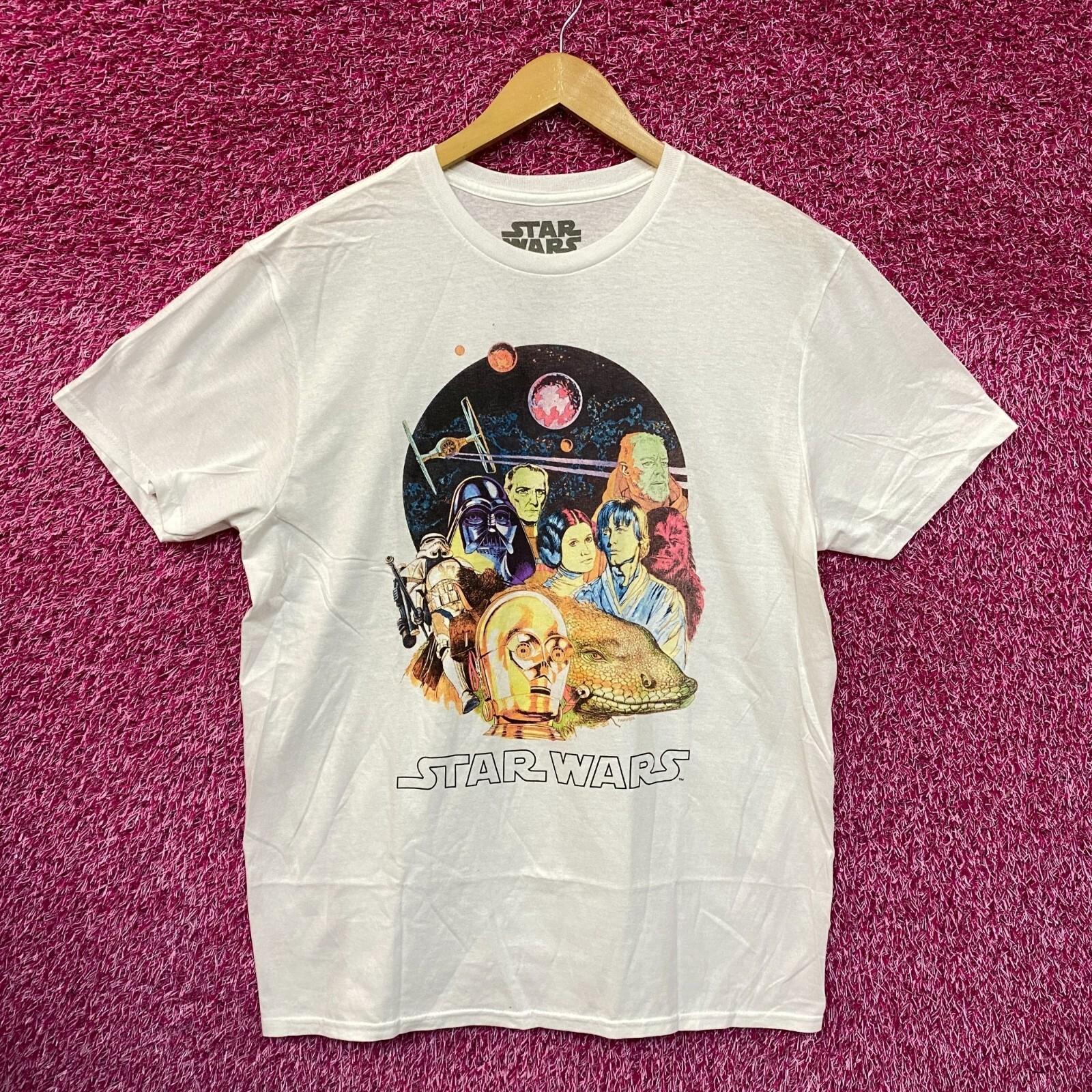 Star Wars 1977 Illustrated Dewback Promo Movie Poster Tee L XL