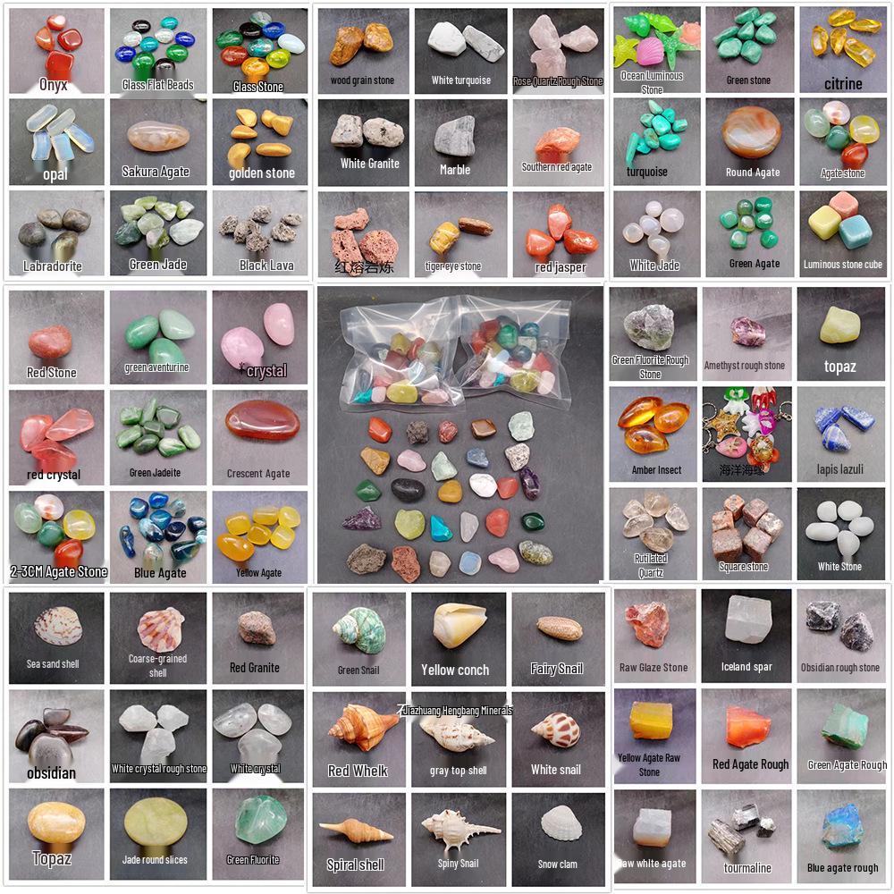 Children's Treasure Hunt: Mixed Crystal, Agate, and Gold Ore