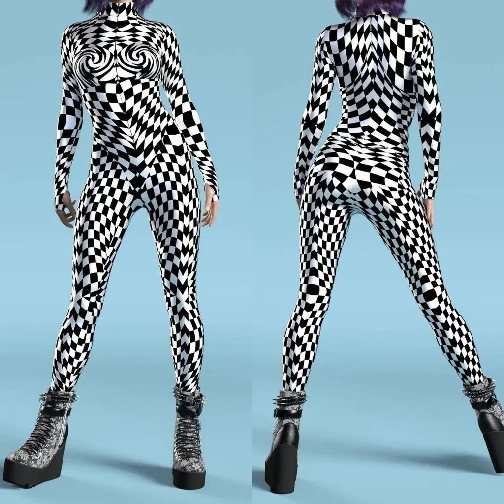 

3D цифровая печать сценические костюмы для взрослых Хэллоуин мероприятия карнавал тематическая вечеринка косплей костюм ролевые игры комбинезон Adults S