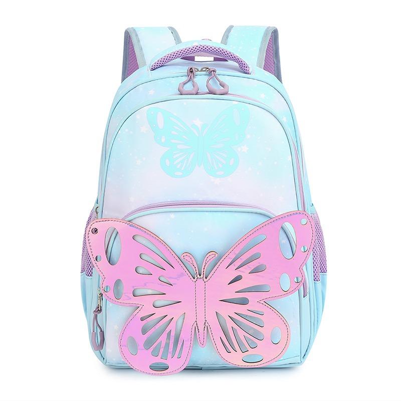 

1pc Girls Schoolbag Children s Cartoon Creative Butterfly Multifunctional Cute Fashionable and Versatile Student Backpack 30x18x40cm синій