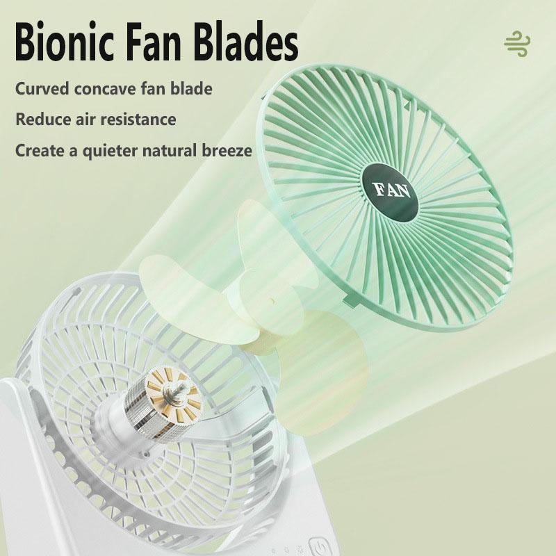 Home small fan USB charging model, student desktop fan, portable outdoor high air volume electric fan