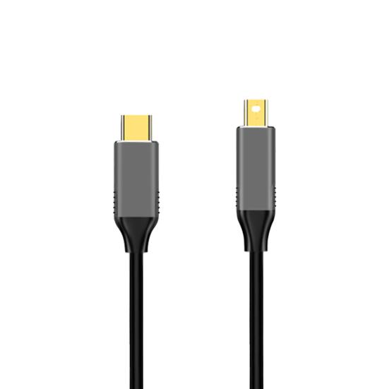 Conversor adaptador de cabo USB Type C para Mini DisplayPort DP 4K 6FT para MacBook