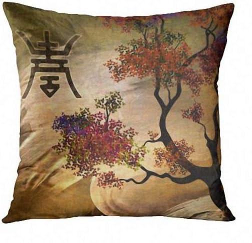 Cherry Blossom Pillowcase Printed Polyester Home Bedroom Bed Living Room Sofa Decorative Cushion Cover