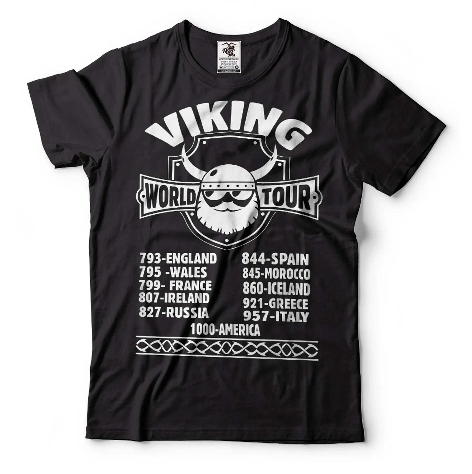 Viking World Tour Shirt Vikings History T-Shirt Funny Viking Tee Norse Shirt 2XL