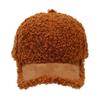 Autumn and Winter Lamb Velvet Baseball Cap Korean Style Simple Casual Solid Color Versatile Peaked Cap Thickened Warm Sun Visor