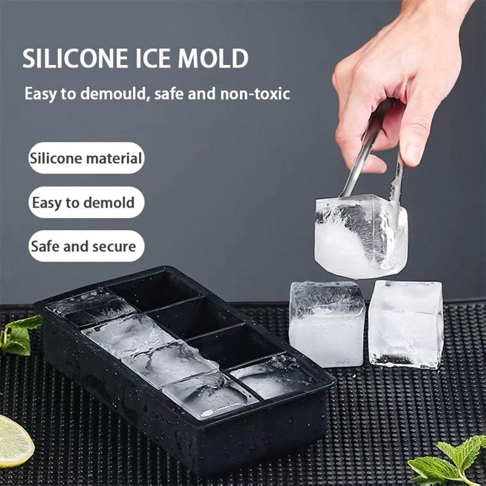 Ice Cream Tools Food Grade Reusable Round Square Ice Cube Tray Ice Ball Mold Square Mold Ice Maker
