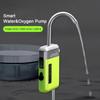Tragbare 3-in-1-Mini-Sauerstoffpumpe mit Luftstein, Schlauch, Sensor, USB-Aufladung, automatischer Wasserpumpe, LED-Beleuchtung für Outdoor-Angeln