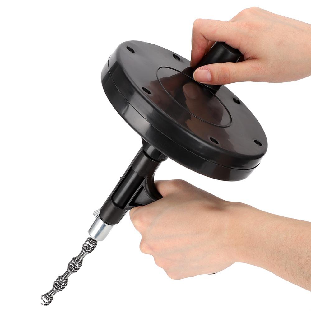Heavy Duty Pipe Clog Remover Steel Core Hand Dredge Tool Flexible Drain Auger Snake Toilet