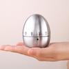 1PC Kitchen Cook Stainless Steel 60 Minutes Egg Shaped Timer Mechanical Clock Home Supplies Reminder