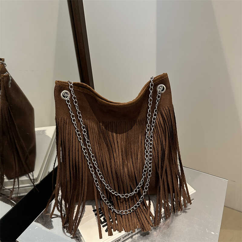 Niche Design Underarm Bag Women, Popular New Shoulder Crossbody Bag, Bohemian Retro Tassel Large Bag, Fashion Ladies Bag
