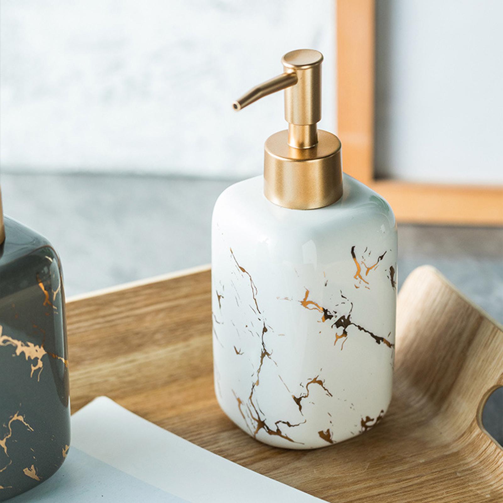 Luxury Soap Dispenser Lotion Bottle Marble Pattern for Bathroom Accessories