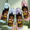 1PC Afro Boy Hip Hop Character Print 750ml Color Plastic Sports Water Bottle Leakproof Flip Straw Lid Suitable for Sports Office Home Use