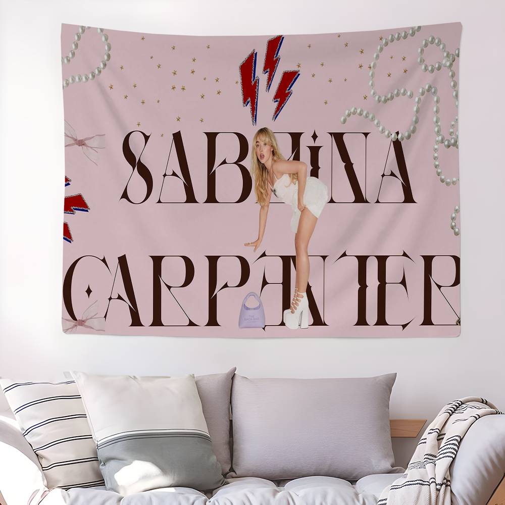 Singer SSabrina CCarpenter Chart Tapestry Art Science Fiction Room Home Decor Cheap Hippie Wall Hanging