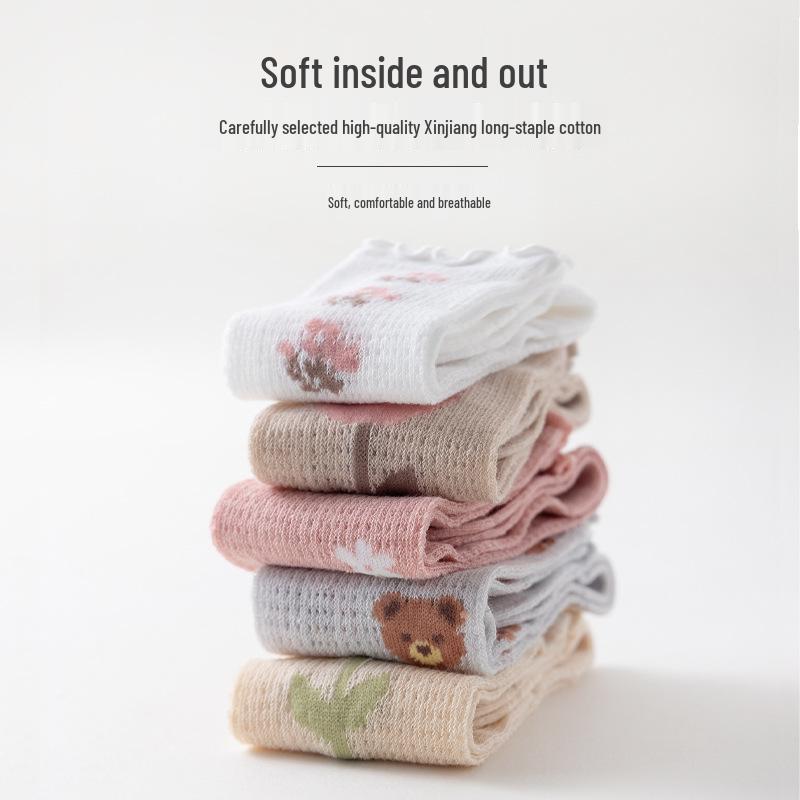 2023 Summer Baby Knee-High Mesh Socks: Anti-Mosquito, Airy, Over-the-Knee Design for Newborns