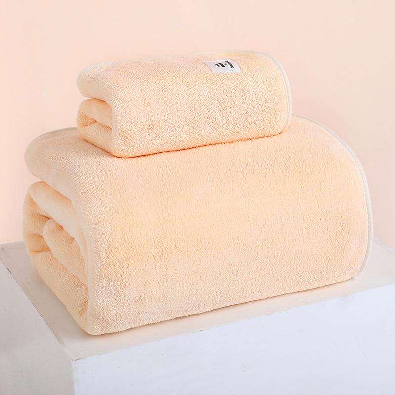Coral Fleece Bath Towel Pineapple Grid Large Bath Towel Thickened Beach Towel of the Same Style Absorbent Household Adult Bath Towel