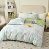 Fangwang 100% Cotton Plain Daisy 4-Piece Bedding Set