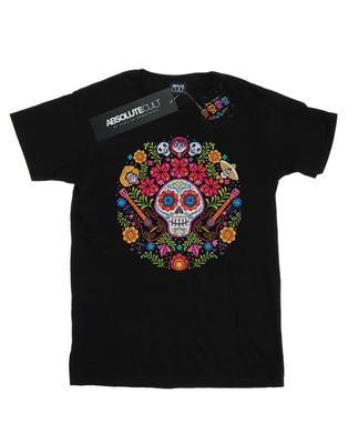 Girls Coco Embroidered Skull Print Cotton T-Shirt