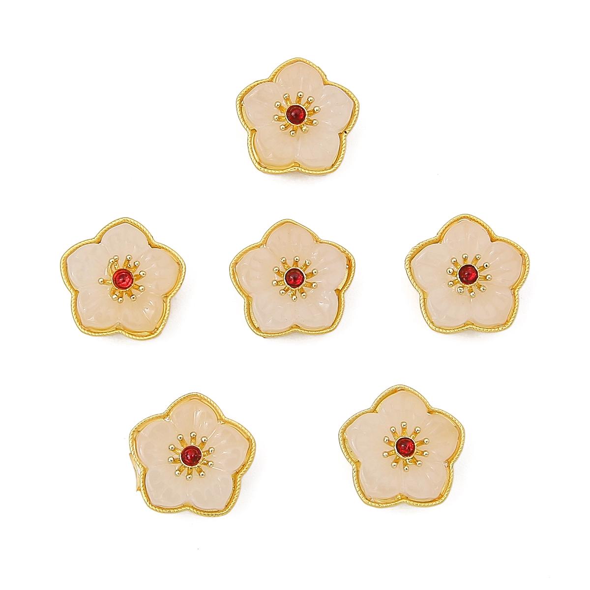 

1 шт./пакет медные золотые цветочные бусины-разделители DIY ожерелье браслет серьги кольца ювелирные аксессуары 14x14mm 1pc/bag