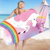 Cute Cartoon Unicorn Beach Towel, Quick Dry Fantasy Bath Towel with Flowers Rainbow Star, Super Soft Oversized Girls Pink Towels