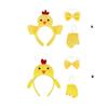 Set de 3 Diademas Divertidas de Cabeza de Pollo Pieza para el Cabello de Disfraz Para Fiestas de Halloween y Accesorios de Juego de Rol