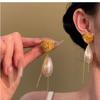Dai Yue Floating Light~ Premium Anti-Pearl Tassel Earrings Women's Rose Flower Earrings Unique Earrings