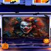 Horror-Party-Hintergrund, Halloween-Clown Garagentor-Banner, gruselige Nacht-Eingangs-Wandmalerei-Dekoration