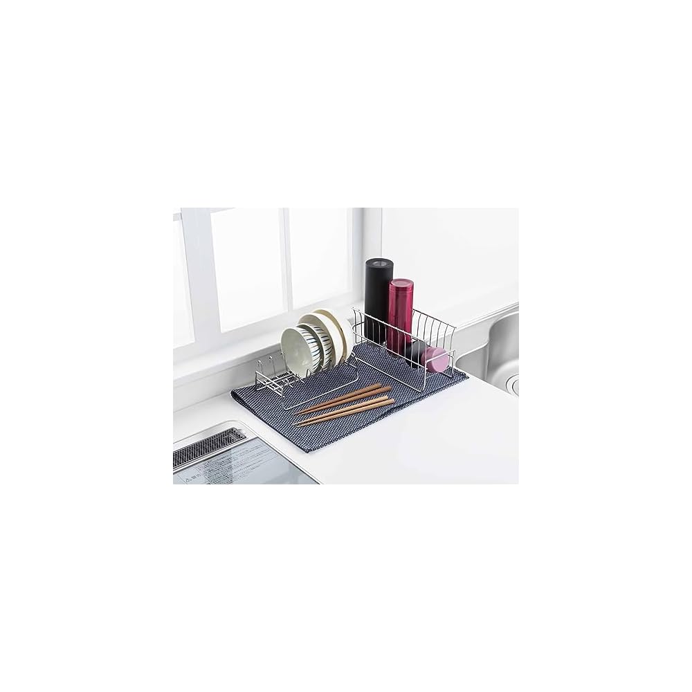 Yoshikawa Dish Drying Rack, Dish Drainer Basket, Made in Japan, to Unify, Bowl Drainer, 1306227,
