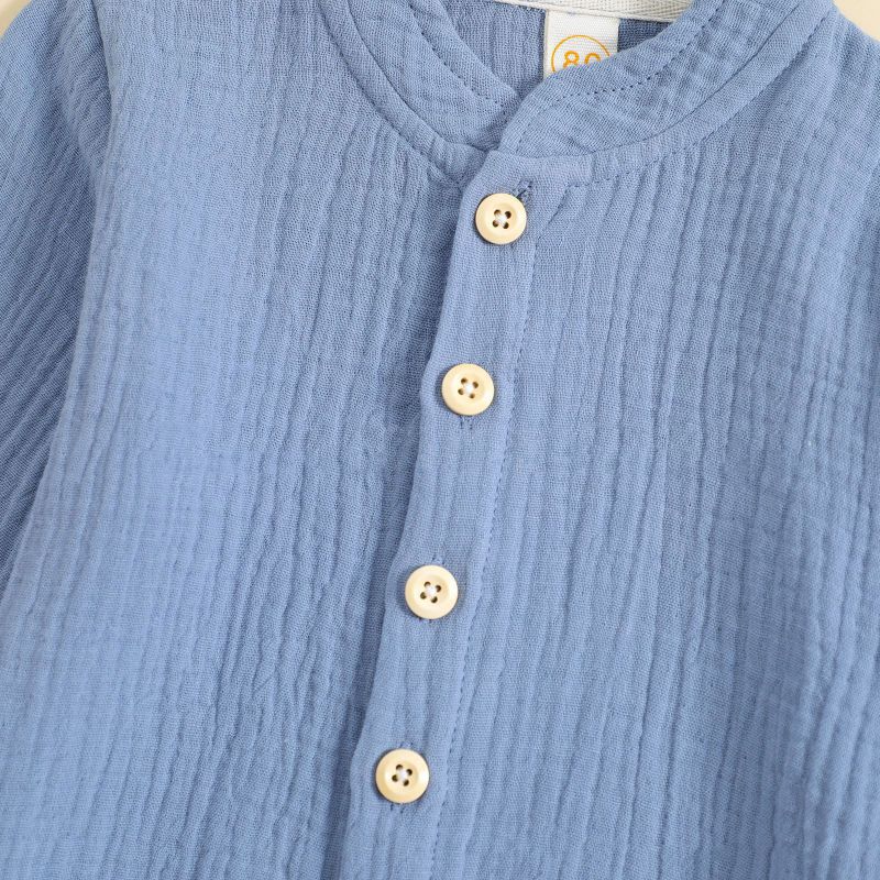 1-12 Years Kids Clothes Set Long Sleeve Button Top and Pants