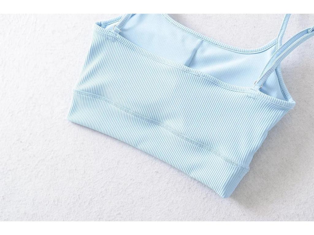 Spicy Girl Yoga Tank: Women's Fitness Sports Bra with Gathered Back - Versatile Camisole for Running, Yoga, and Outerwear.